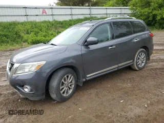 2014 Nissan Pathfinder Platinum with VIN 5N1AR2MM6EC725106, listed as a Copart auction lot 57661525 with 117,993 mi miles and Clean title. Bid and sale history available at DreamBid. Image 1.