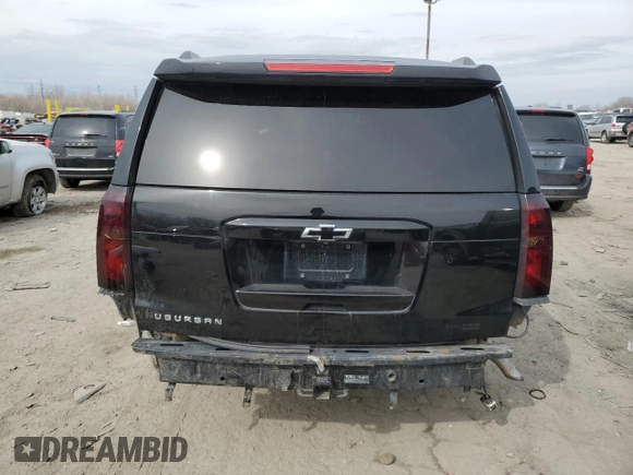 2017 Chevrolet Suburban LT with VIN 1GNSKHKC3HR136002, listed as a Copart auction lot 47672755 with 160,322 mi miles and Salvage Title. Bid and sale history available at carsss.com. Image 6.