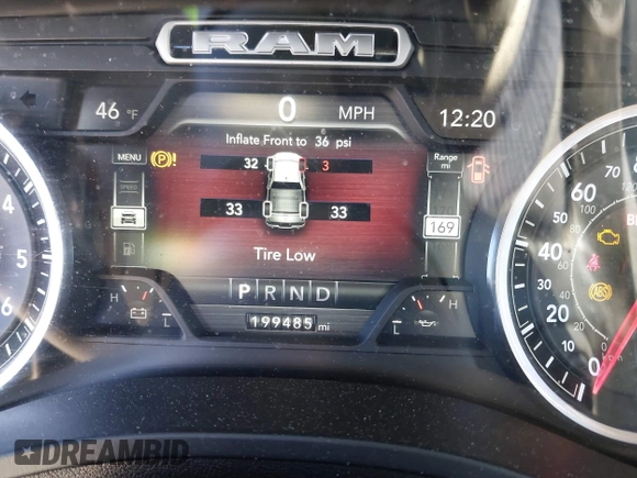 2019 Ram 1500 Laramie with VIN 1C6SRFDTXKN860913, listed as a IAAI auction lot 41356687 with 199,485 mi miles. Bid and sale history available at carsss.com. Image 7.