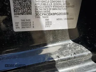 2023 Chevrolet Silverado 1500 LT with VIN 3GCPACEK0PG201605, listed as a Copart auction lot 45606365 with 58,692 mi miles and Salvage Title. Bid and sale history available at DreamBid. Image 14.