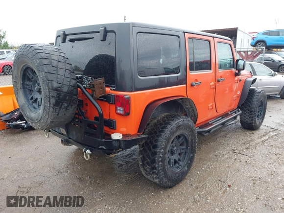 2015 Jeep Wrangler Unlimited Sahara with VIN 1C4BJWEG6FL603265, listed as a IAAI auction lot 41956606 with 70,983 mi miles. Bid and sale history available at carsss.com. Image 4.