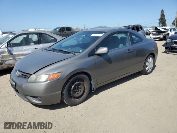 2006 Honda Civic Cpe LX with VIN 2HGFG12606H580076, listed as a Copart auction lot 54246575 with 181,568 mi miles and Clean Title. Bid and sale history available at carsss.com. Image 1.