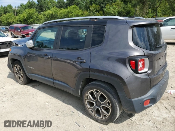 2018 Jeep Renegade Limited with VIN ZACCJADB7JPH12741, listed as a Copart auction lot 61870483 with 63,182 mi miles and Salvage title. Bid and sale history available at DreamBid. Image 2.