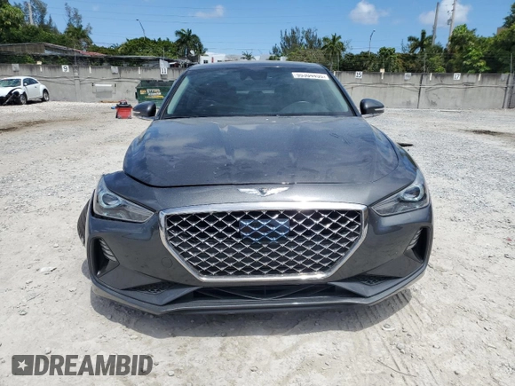 2019 Genesis G70 Sport with VIN KMTG24LA6KU034865, listed as a Copart auction lot 55304455 with 57,087 mi miles and Non repairable. Bid and sale history available at DreamBid. Image 5.