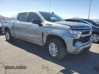 2025 Chevrolet Silverado 1500 with VIN 2GCUKEED7S1137500, listed as a Copart auction lot 45814665 with 3,489 mi miles and Salvage Title. Bid and sale history available at DreamBid. Image 4.
