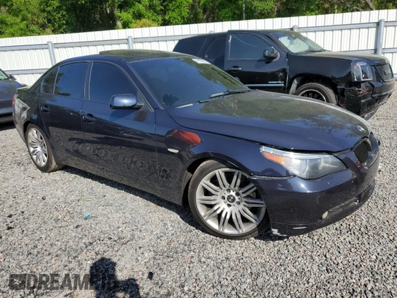 2007 BMW 5 Series 550i with VIN WBANB53587CP08507, listed as a Copart auction lot 51132315 with 119,841 mi miles and Salvage Title. Bid and sale history available at DreamBid. Image 4.