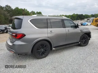 2019 Infiniti QX80 LUXE with VIN JN8AZ2NF2K9683793, listed as a Copart auction lot 45565415 with 63,650 mi miles and Salvage Title. Bid and sale history available at carsss.com. Image 3.