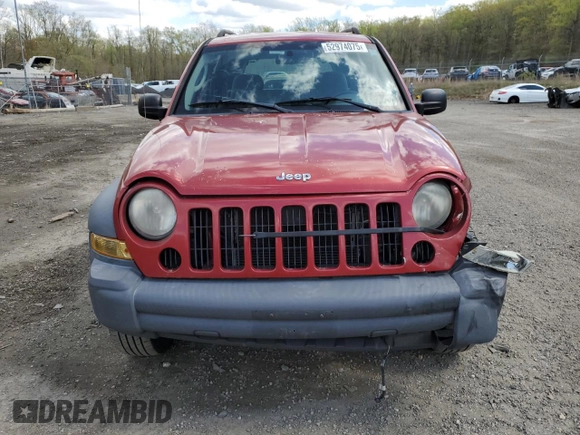 2007 Jeep Liberty Sport with VIN 1J8GL48K37W662433, listed as a Copart auction lot 52974075 with 203,744 mi miles and Salvage Title. Bid and sale history available at carsss.com. Image 5.