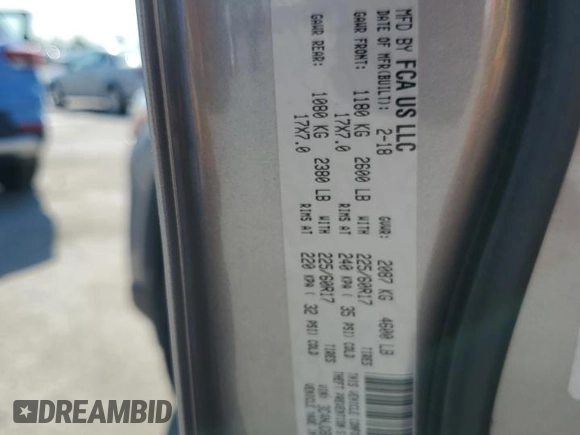 2018 Jeep Compass Latitude with VIN 3C4NJDBB9JT315652, listed as a Copart auction lot 52632425 with 86,118 mi miles and Clean title. Bid and sale history available at DreamBid. Image 13.