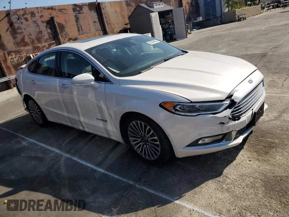 2018 Ford Fusion Titanium with VIN 3FA6P0RU4JR134142, listed as a Copart auction lot 52046465 with 91,018 mi miles and Salvage Title. Bid and sale history available at DreamBid. Image 4.