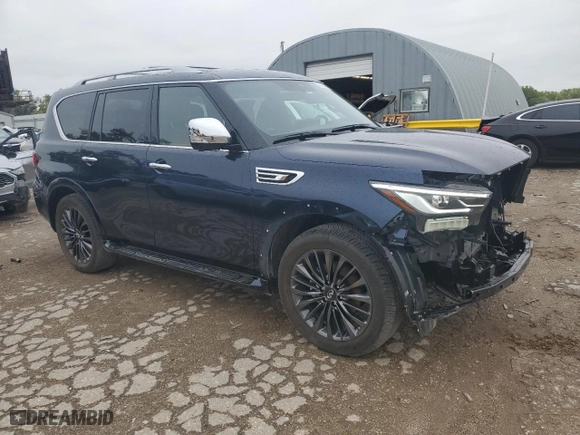 2024 Infiniti QX80 SENSORY with VIN JN8AZ2BE9R9330859, listed as a Copart auction lot 72785424 with 9,620 mi miles and Salvage Title. Bid and sale history available at carsss.com. Image 4.