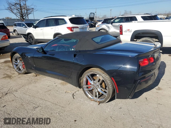 2015 Chevrolet Corvette Z51 3LT with VIN 1G1YM3D72F5104008, listed as a Copart auction lot 82122084 with 81,311 mi miles and Salvage Title. Bid and sale history available at carsss.com. Image 2.
