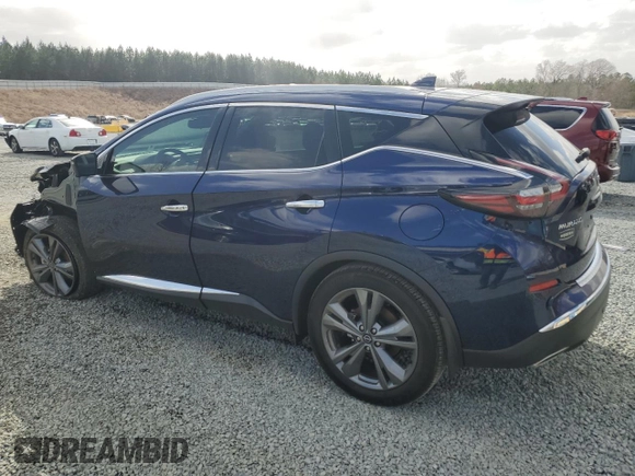 2023 Nissan Murano Platinum with VIN 5N1AZ2DJ0PC138313, listed as a Copart auction lot 48005195 with 1,495 mi miles and Salvage title. Bid and sale history available at DreamBid. Image 2.