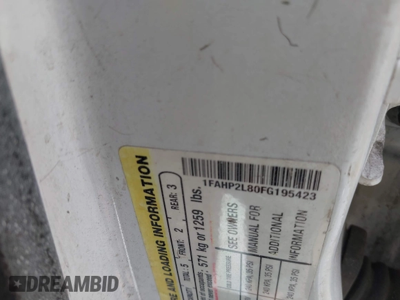 2015 Ford Police Interceptor с VIN 1FAHP2L80FG195423, выставлен на аукционе IAAI как лот 42054288 с пробегом 148 313 миль миль и . История ставок и продаж доступна на DreamBid. Изображение 9.