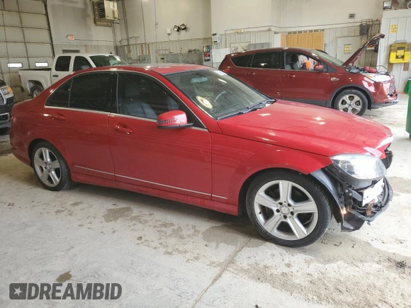 2011 Mercedes-Benz C 300 Sport with VIN WDDGF8BB7BR164778, listed as a Copart auction lot 55038645 with 91,269 mi miles and Salvage title. Bid and sale history available at DreamBid. Image 4.