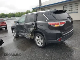 2015 Toyota Highlander Limited with VIN 5TDDCRFH9FS011045, listed as a Copart auction lot 55835605 with 160,639 mi miles and Salvage title. Bid and sale history available at DreamBid. Image 2.