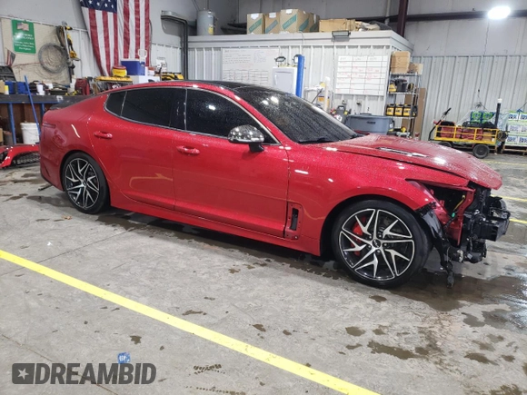 2018 Kia Stinger GT2 with VIN KNAE55LC7J6011762, listed as a Copart auction lot 51837305 with 63,897 mi miles and Salvage Title. Bid and sale history available at carsss.com. Image 4.
