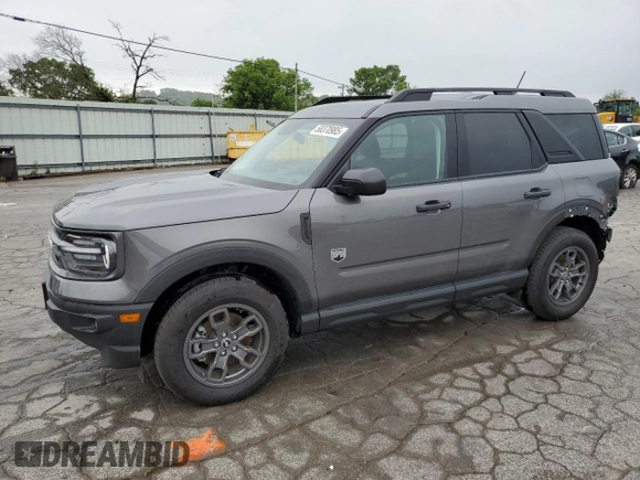 2023 Ford Bronco Sport Big Bend z VIN 3FMCR9B67PRE22863, wystawiony jako Copart lot #58370985 z przebiegiem 15 568 mil mil oraz Szkoda całkowita • Salvage title. Historia ofert i sprzedaży dostępna na DreamBid. Obrazek 1.