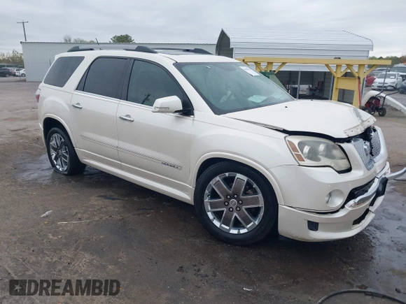 2011 GMC Acadia Denali with VIN 1GKKRTED1BJ399126, listed as a IAAI auction lot 41905415 with 163,357 mi miles and . Bid and sale history available at DreamBid. Image 1.