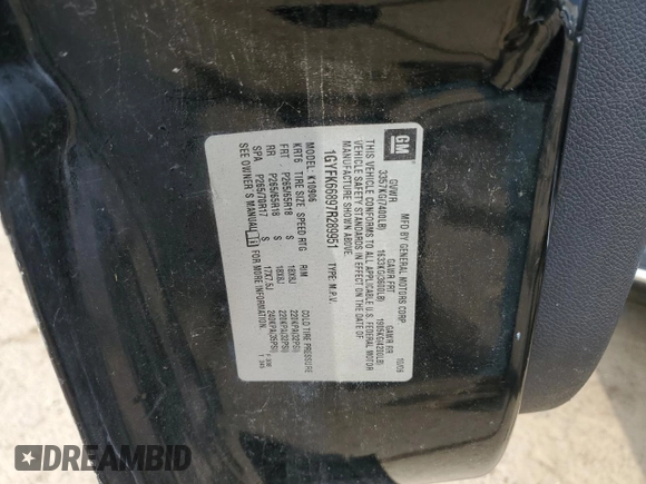 2007 Cadillac Escalade ESV z VIN 1GYFK66897R289951, wystawiony jako Copart lot #53170665 z przebiegiem 157 405 mil mil oraz Szkoda całkowita • Salvage title. Historia ofert i sprzedaży dostępna na DreamBid. Obrazek 12.