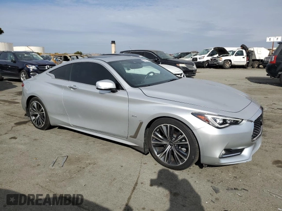 2020 Infiniti Q60 Luxe with VIN JN1EV7EK9LM341035, listed as a Copart auction lot 79031184 with 70,291 mi miles and Salvage Title. Bid and sale history available at carsss.com. Image 4.