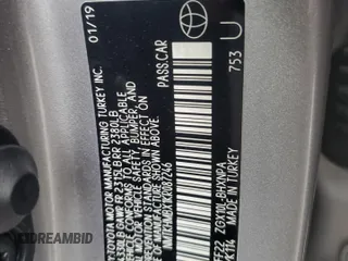 2019 Toyota C-HR XLE with VIN NMTKHMBX1KR087246, listed as a Copart auction lot 52093145 with 51,457 mi miles and Salvage Title. Bid and sale history available at carsss.com. Image 15.