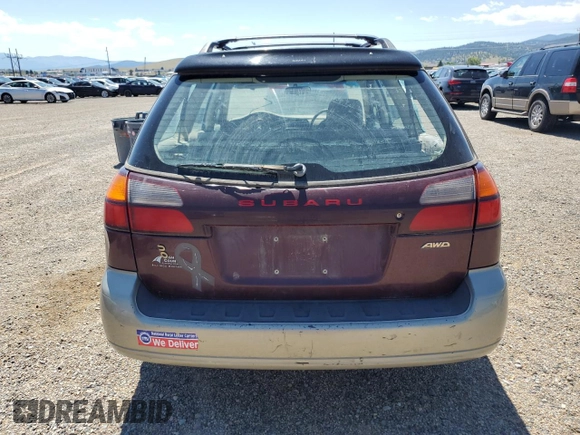 2001 Subaru Legacy Outback with VIN 4S3BH665717654929, listed as a Copart auction lot 62233615 with 274,679 mi miles and Clean title. Bid and sale history available at DreamBid. Image 6.