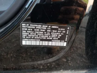 2016 Volkswagen Passat 1.8T SE w/Technology with VIN 1VWBS7A38GC010222, listed as a Copart auction lot 43607695 with 138,382 mi miles and Salvage Title. Bid and sale history available at carsss.com. Image 12.