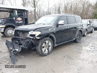 2017 Nissan Armada Platinum with VIN JN8AY2NF1H9302009, listed as a IAAI auction lot 40945027 with 97,008 mi miles. Bid and sale history available at carsss.com. Image 17.