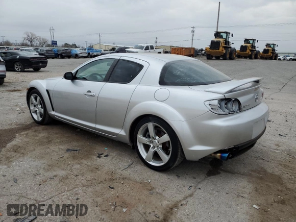 2004 Mazda RX-8 with VIN JM1FE17N540130784, listed as a Copart auction lot 86634014 with 122,828 mi miles and Clean Title. Bid and sale history available at carsss.com. Image 2.