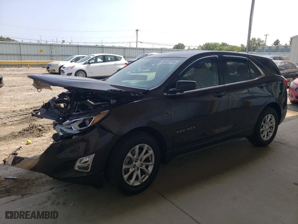 2020 Chevrolet Equinox LT with VIN 2GNAXKEV6L6153176, listed as a Copart auction lot 68452214 with 48,792 mi miles and Salvage Title. Bid and sale history available at carsss.com. Image 1.