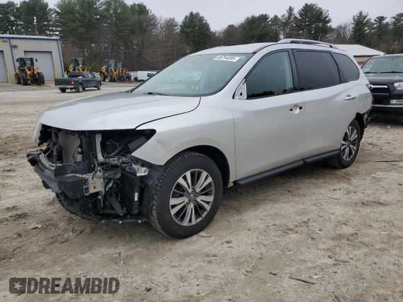 2017 Nissan Pathfinder Platinum with VIN 5N1DR2MN7HC670613, listed as a Copart auction lot 49794695 with 219,105 mi miles and Salvage Title. Bid and sale history available at carsss.com. Image 1.