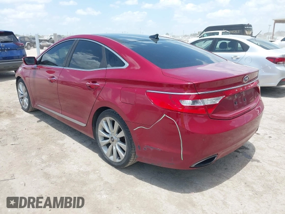 2014 Hyundai Azera Limited with VIN KMHFH4JG4EA424123, listed as a IAAI auction lot 42713937 with 183,254 mi miles and . Bid and sale history available at DreamBid. Image 3.