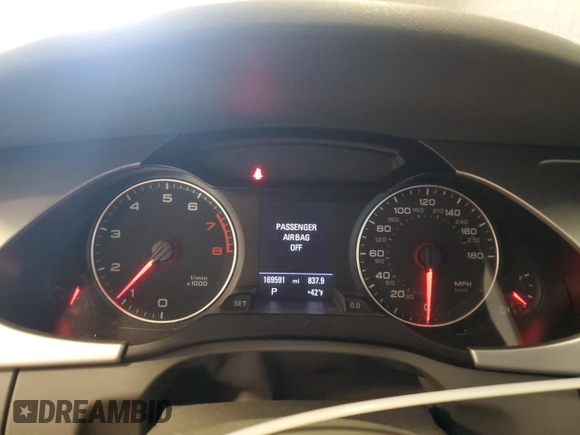 2009 Audi A4 2.0T Prem Plus with VIN WAUSF78K49N037569, listed as a Copart auction lot 44010005 with 169,591 mi miles and Clean Title. Bid and sale history available at carsss.com. Image 9.