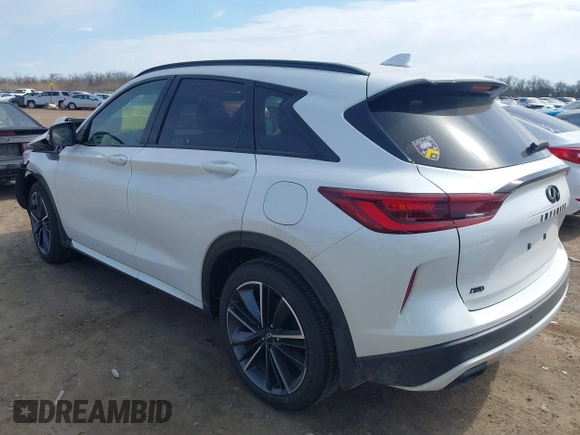 2024 Infiniti QX50 Sport with VIN 3PCAJ5FB2RF112904, listed as a IAAI auction lot 41893781 with 6,277 mi miles and . Bid and sale history available at DreamBid. Image 3.