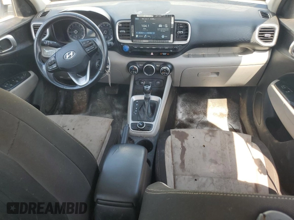 2021 Hyundai Venue SEL with VIN KMHRC8A37MU086732, listed as a Copart auction lot 59183105 with 104,202 mi miles and Salvage title. Bid and sale history available at DreamBid. Image 8.