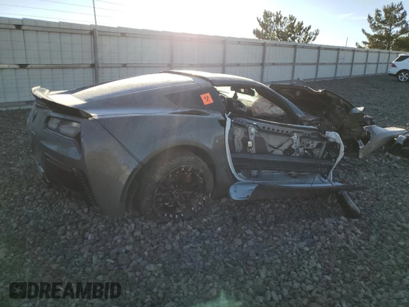 2015 Chevrolet Corvette Z06 2LZ with VIN 1G1YS2D62F5609540, listed as a Copart auction lot 81647914 with 0 mi miles and Salvage Title. Bid and sale history available at carsss.com. Image 3.