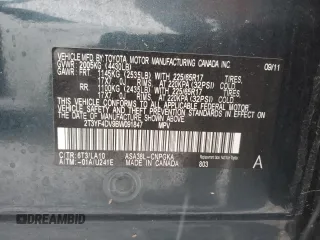 2011 Toyota RAV4 Ltd with VIN 2T3YF4DV9BW091847, listed as a Copart auction lot 44732995 with 110,735 mi miles and Salvage Title. Bid and sale history available at carsss.com. Image 12.