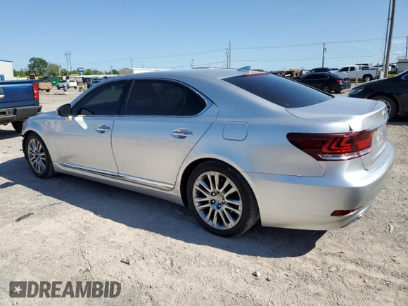 2014 Lexus LS 460 L with VIN JTHGL5EF6E5053021, listed as a Copart auction lot 53910455 with 187,907 mi miles and Salvage title. Bid and sale history available at DreamBid. Image 2.