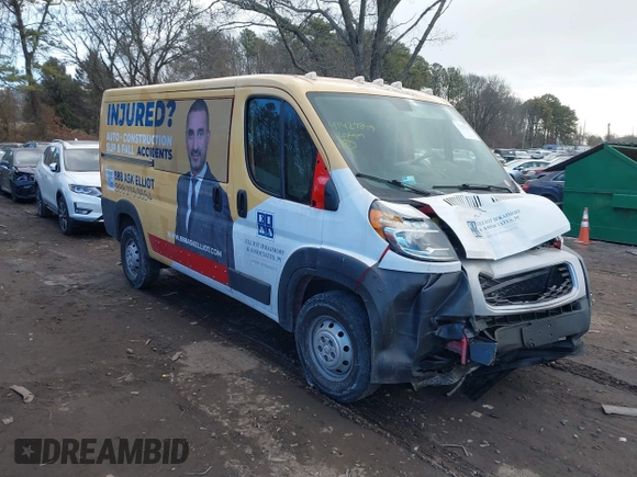 2020 Ram ProMaster Cargo with VIN 3C6TRVAG5LE104207, listed as a IAAI auction lot 41429849 with 52,971 mi miles and . Bid and sale history available at DreamBid. Image 1.
