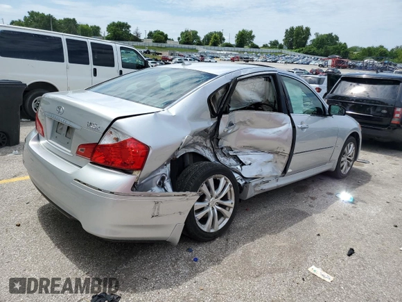 2008 Infiniti M with VIN JNKAY01F98M656586, listed as a Copart auction lot 62480865 with Not provided miles and Salvage title. Bid and sale history available at DreamBid. Image 3.