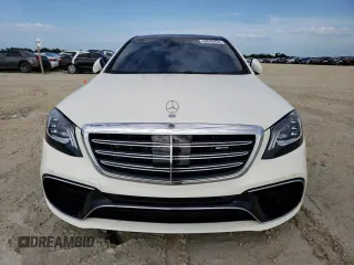 2019 Mercedes-Benz S-Class AMG S 63 with VIN WDDUG8JB2KA491718, listed as a Copart auction lot 68649454 with 34,414 mi miles and Non Repairable. Bid and sale history available at carsss.com. Image 5.