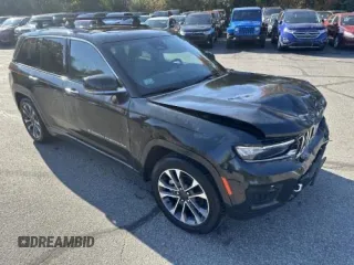 2023 Jeep Grand Cherokee Overland with VIN 1C4RJHDG4P8769008, listed as a Copart auction lot 53523645 with 18,921 mi miles and Salvage title. Bid and sale history available at DreamBid. Image 1.