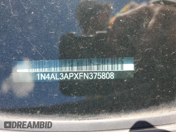 2015 Nissan Altima SL z VIN 1N4AL3APXFN375808, wystawiony jako Copart lot #56766335 z przebiegiem 110 588 mil mil oraz Szkoda całkowita • Salvage title. Historia ofert i sprzedaży dostępna na DreamBid. Obrazek 13.