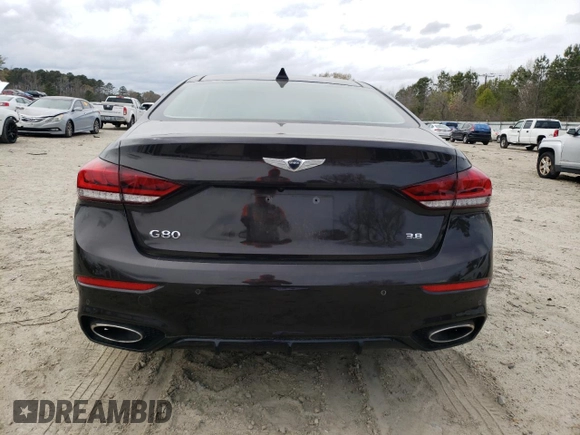 2019 Genesis G80 3.8L with VIN KMHGN4JE8KU295941, listed as a Copart auction lot 44927543 with 33,335 mi miles. Bid and sale history available at carsss.com. Image 6.