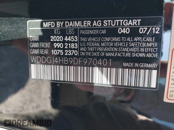 2013 Mercedes-Benz C 250 с VIN WDDGJ4HB9DF970401, выставлен на аукционе IAAI как лот 41981575 с пробегом 152 080 миль миль и . История ставок и продаж доступна на DreamBid. Изображение 9.