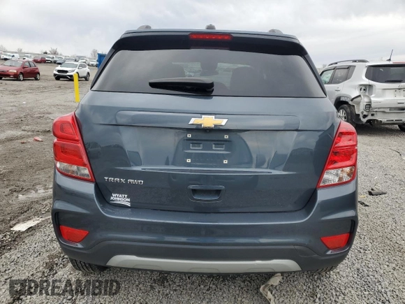 2021 Chevrolet Trax LT with VIN KL7CJPSM8MB373569, listed as a Copart auction lot 45627215 with 55,063 mi miles and Salvage Title. Bid and sale history available at carsss.com. Image 6.