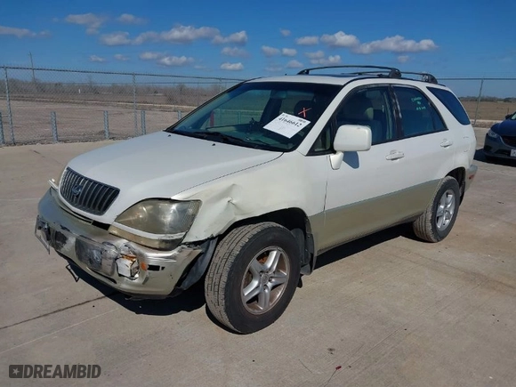 1999 Lexus RX 300 Luxury SUV with VIN JT6GF10U2X0021259, listed as a IAAI auction lot 41646612 with NaN miles. Bid and sale history available at carsss.com. Image 2.