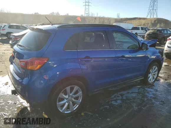 2015 Mitsubishi Outlander Sport 2.4 GT with VIN 4A4AP4AW3FE025537, listed as a Copart auction lot 44140035 with 62,422 mi miles and Salvage Title. Bid and sale history available at carsss.com. Image 3.