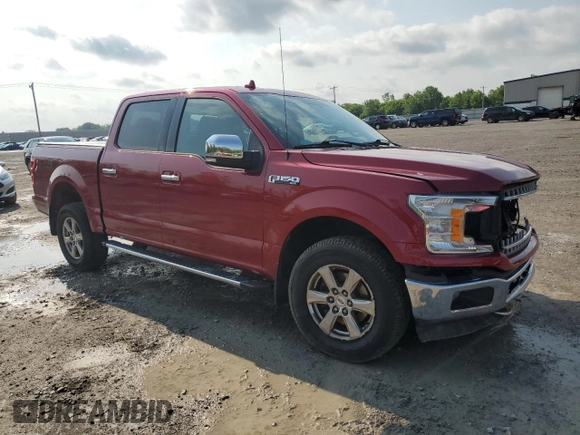 2018 Ford F-150 XL with VIN 1FTEW1EG6JFA90964, listed as a Copart auction lot 59808695 with 144,626 mi miles and Salvage title. Bid and sale history available at DreamBid. Image 4.